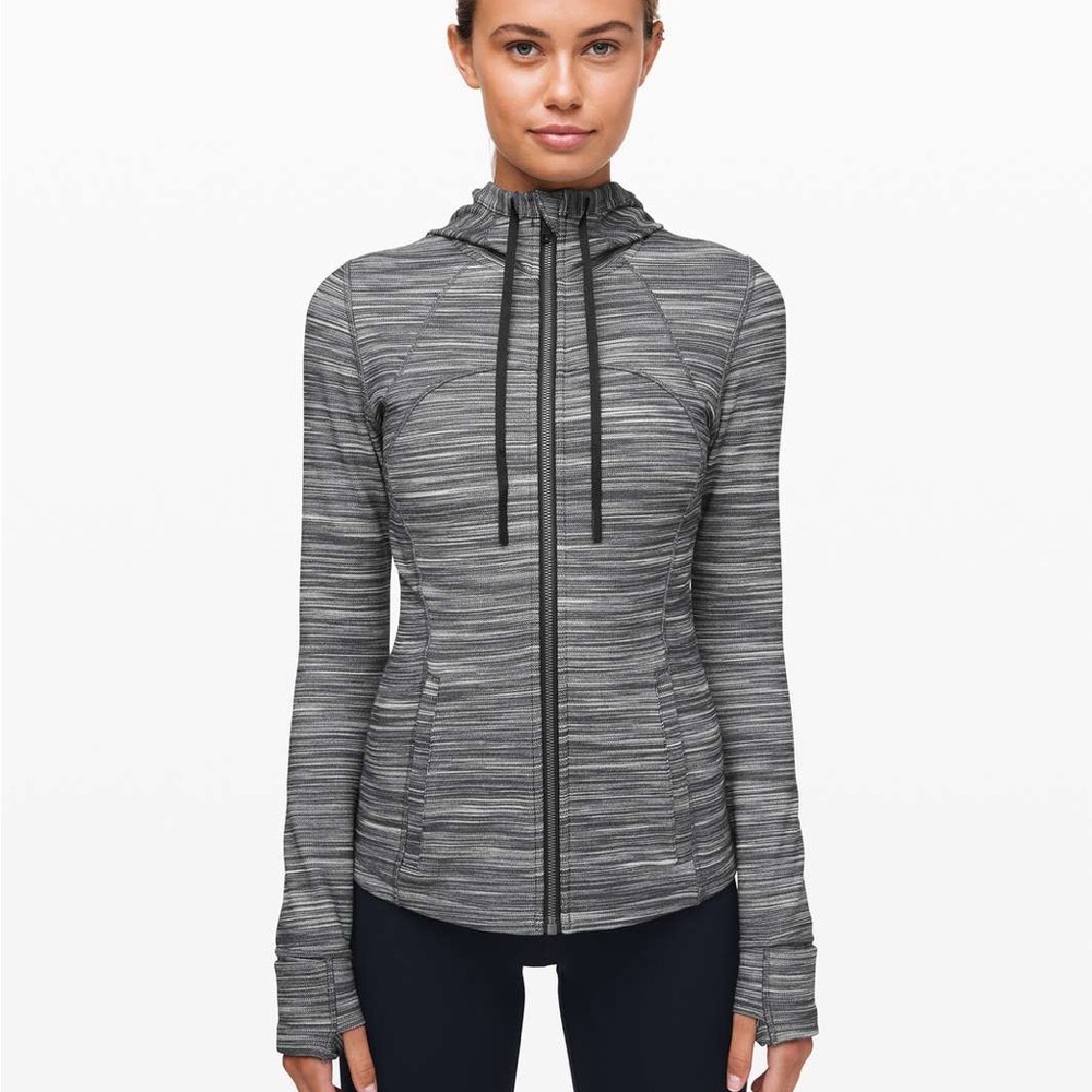 Lululemon Hooded Define Jacket Yoga *Nulu Heathered Black Size 6